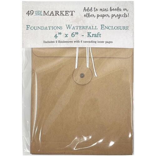 49 &amp; Market - Foundations - Album Inserts - Waterfall Enclosure - Kraft - 4&quot; x 6&quot; - FA38812