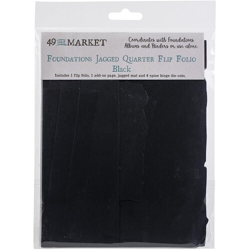 49 &amp; Market - Foundations - Album Inserts - Jagged - Quarter Flip Folio - Black - FA34840