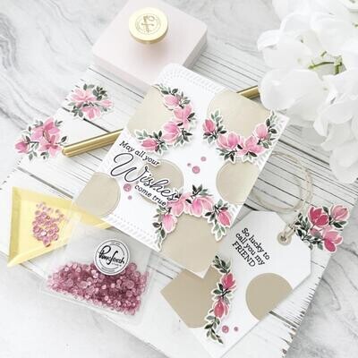 PinkFresh Studio - Artistic Magnolia - 4" x 12" - Slimline Stamp - 195223