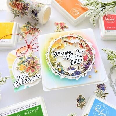 PinkFresh Studio - Rainbow Daisy  - Die Set - 196123 - 5pcs