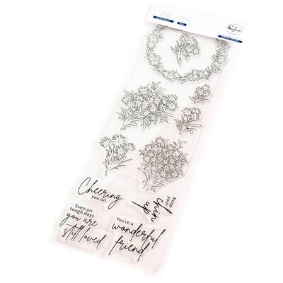 PinkFresh Studio - Rainbow Daisy - 4&quot; x 12&quot; - Slimline Stamp - 196023