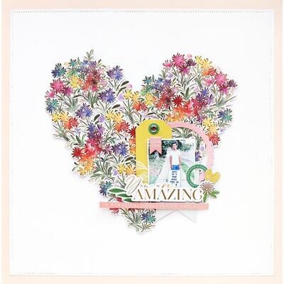 PinkFresh Studio - Rainbow Daisy - Layered Stencil - 196223 - 6 pcs