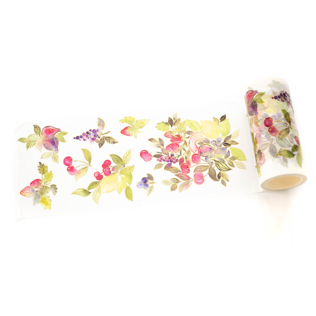 PinkFresh Studio - Washi Tape - Fruitalicious - Foiled - 4&quot; x 11yds (10mtrs) - 190023