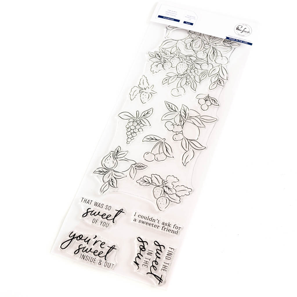 PinkFresh Studio - Fruitalicious - Slimline Stamp - 4&quot; x 12&quot; - (Mar23) - 189723