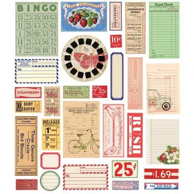 Simple Stories - Simple Vintage Berry Fields Collection - Ephemera - BER20124 - 30pcs