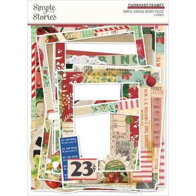 Simple Stories - Simple Vintage Berry Fields Collection - Chipboard Frames - BER20126 - 6pcs