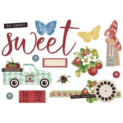 Simple Stories - Berry Fields Collection - Page Pieces - BER20135 - 14pcs