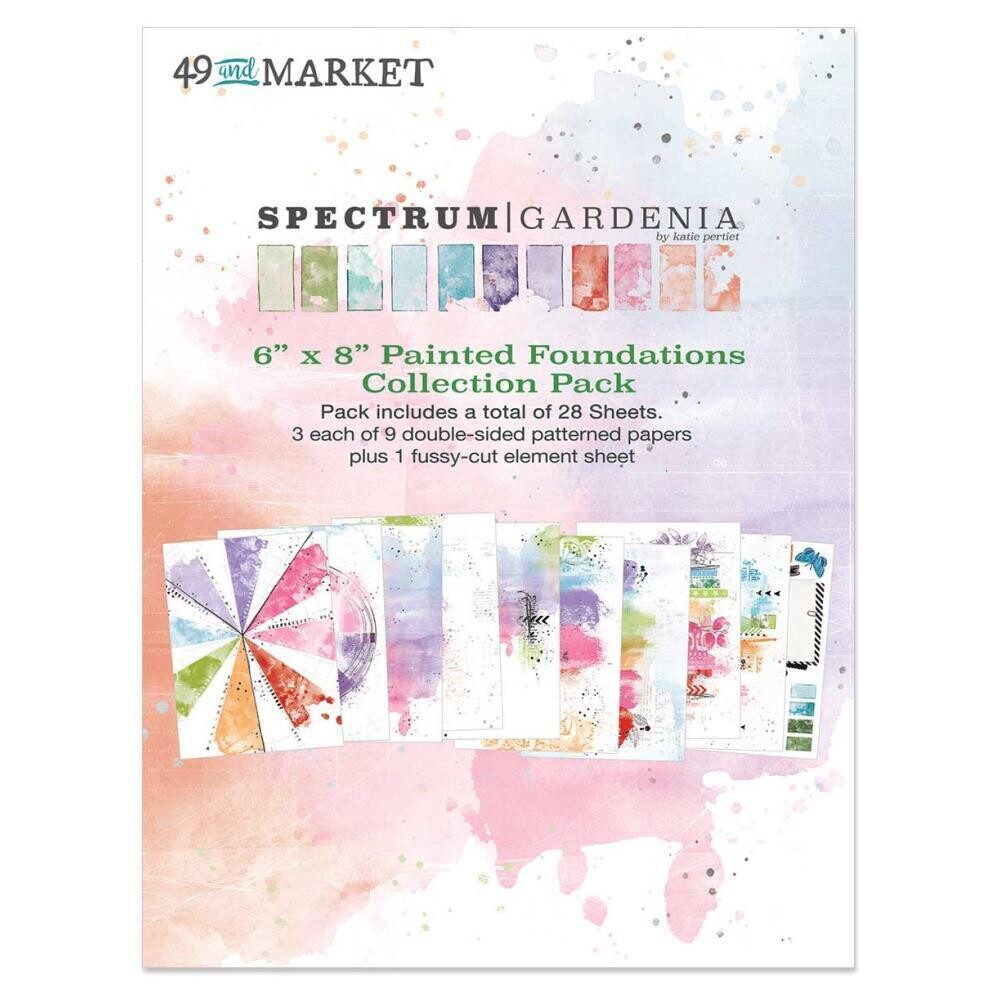 49 &amp; Market - Spectrum - Gardenia Collection - 6&quot; x 8&quot; Paper Pack - Foundations - SG23558 - 28 sheets