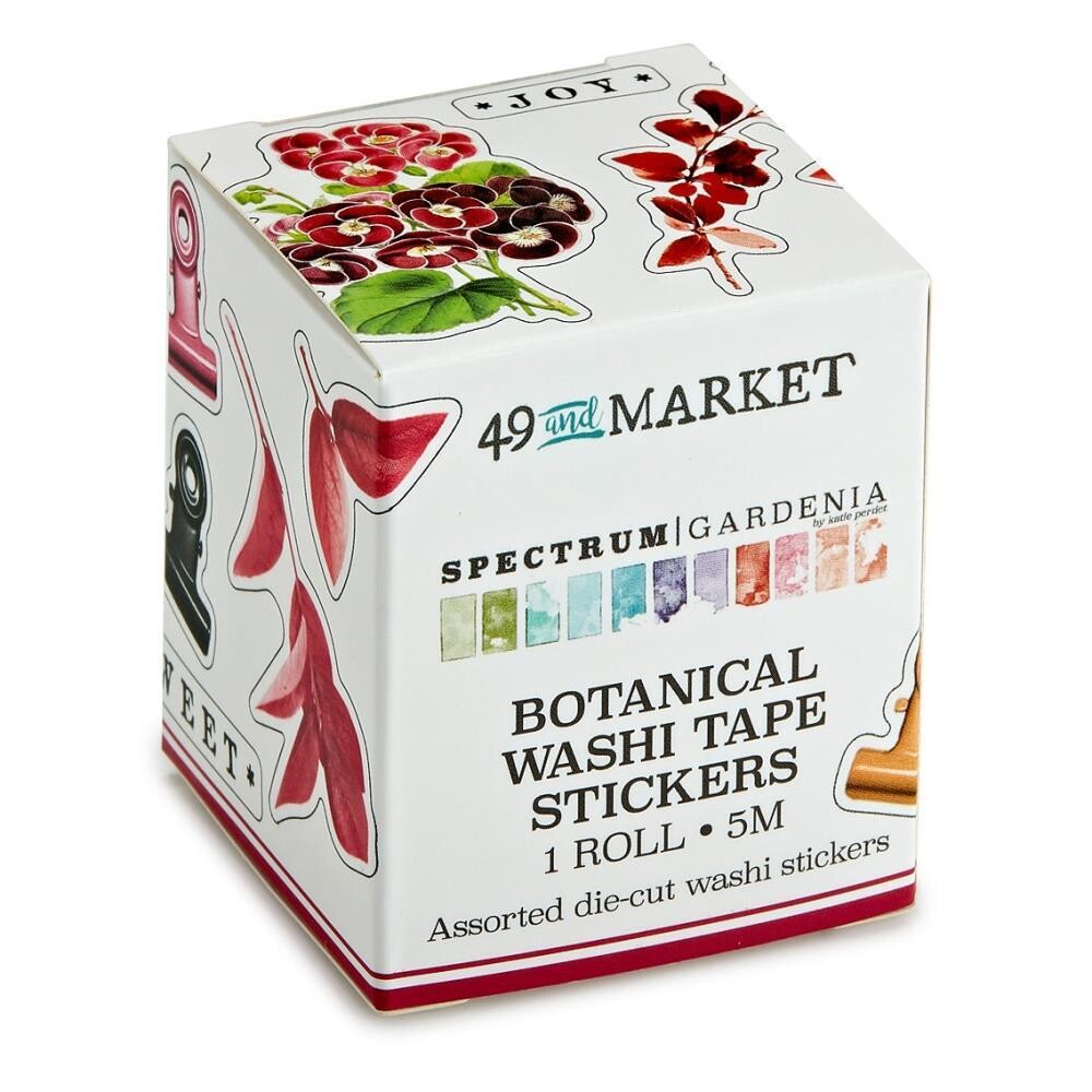 49 &amp; Market - Spectrum - Gardenia Collection - Washi Tape Stickers - Botanical - SG23763 - 5 mtrs