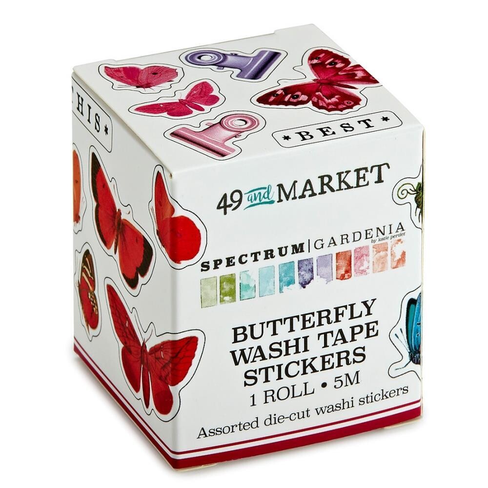 49 &amp; Market - Spectrum - Gardenia Collection - Washi Tape Stickers - Butterfly - SG23770 - 5 mtrs