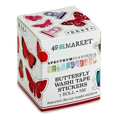 49 & Market - Spectrum - Gardenia Collection - Washi Tape Stickers - Butterfly - SG23770 - 5 mtrs