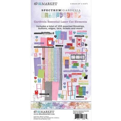 49 &amp; Market - Spectrum - Gardenia Collection - Laser Cut Outs - Essentials - SG23664 - 111 pcs