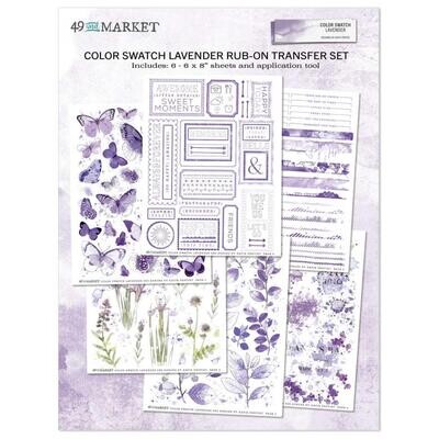 49 &amp; Market - Colour Swatch - Lavender Collection - Rub On Transfers - 6&quot; x 8&quot; - CSL41435 - 6 sheets