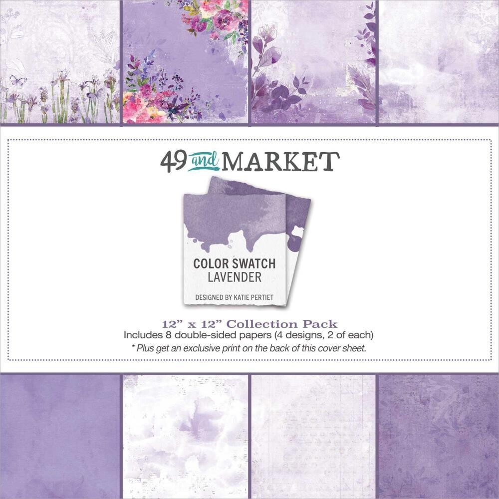49 &amp; Market - Colour Swatch - Lavender - 12&quot; x 12&quot; Collection Pack - CSL41404 - 8 sheets