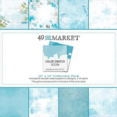 49 & Market - Colour Swatch - Ocean - 12"x 12" Collection Pack - CSO41251 - 8 sheets