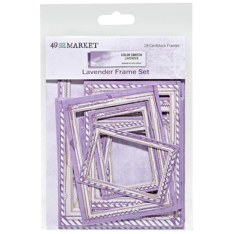 49 &amp; Market - Colour Swatch -  Frame Set - Lavender Collection - CSL41466 - 18 pcs