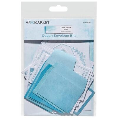 49 &amp; Market - Colour Swatch - Ocean Collection - Envelope Bits - CSO41336 - 37 pcs