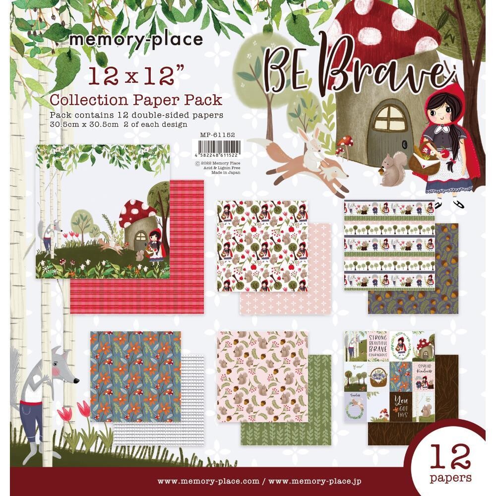 Memory Place - Be Brave Collection - 12 x 12 Paper Pack - MP-61152 - 12 sheets