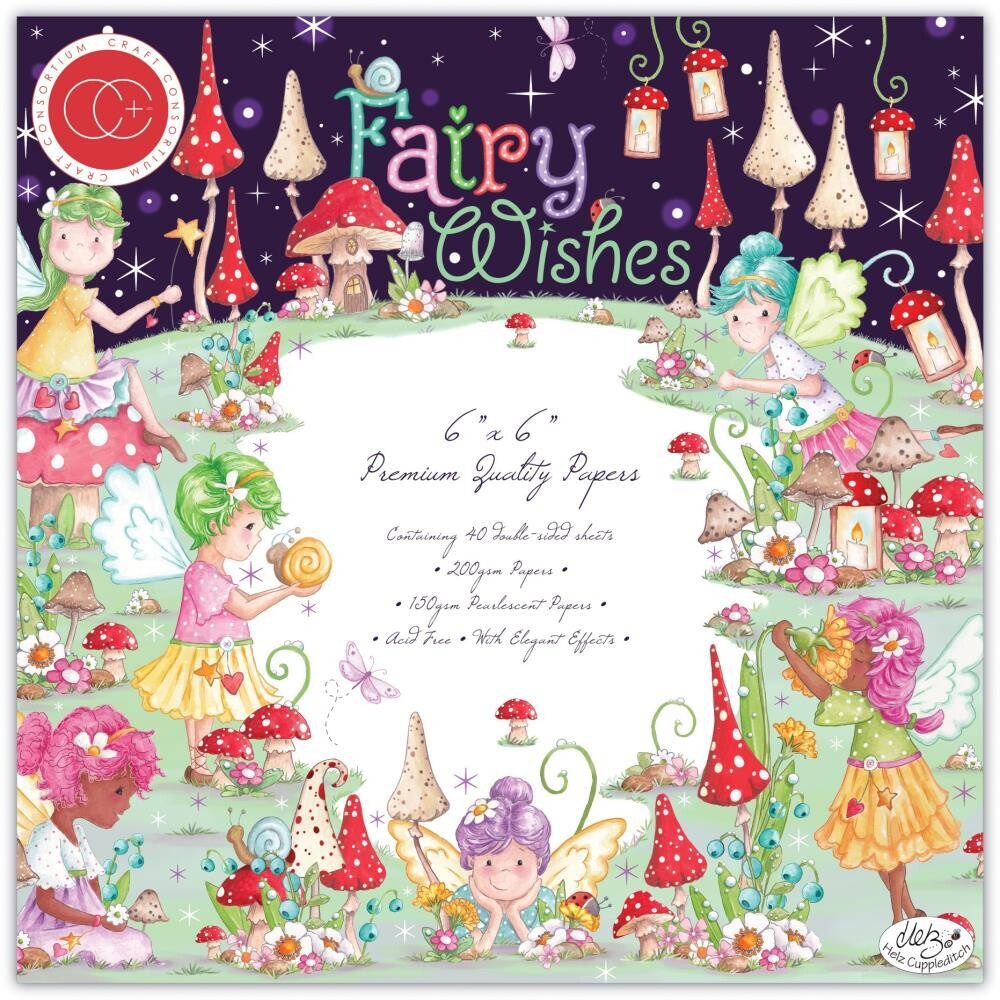 Craft Consortium - Fairy Wishes Collection - 6&quot; x 6&quot; - Scrap Pad - PAD042B - 40 Sheets