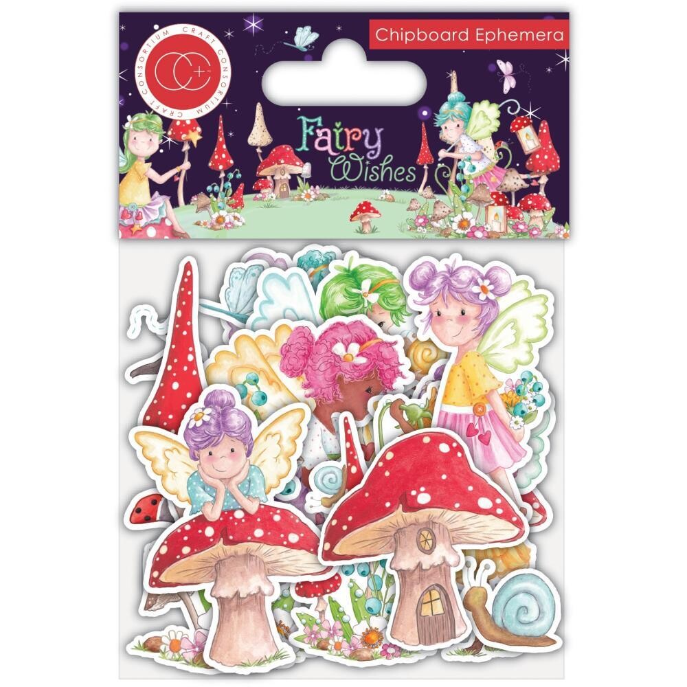 Craft Consortium - Fairy Wishes - Chipboard Die Cuts - CCEPH008 - 30 pcs