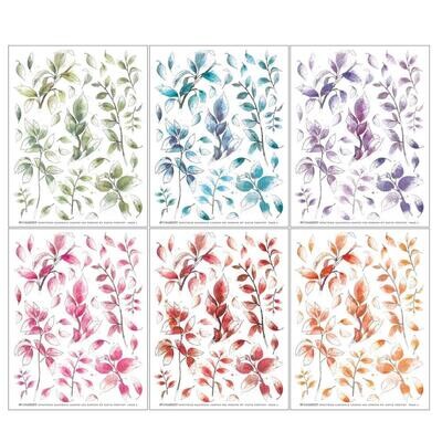 49 &amp; Market - Spectrum - Gardenia Collection - Leaves - Rub On Transfers - 6" x 8" - SG23688 - 6 sheets