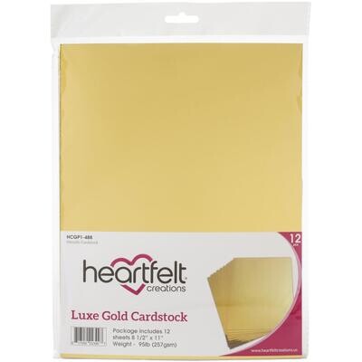 Heartfelt Creations - Specialty Papers - Gold Luxe - A4 - Metallic Cardstock - HCGP1-488 - 8.5&quot; x 11&quot; - 12 Sheets
