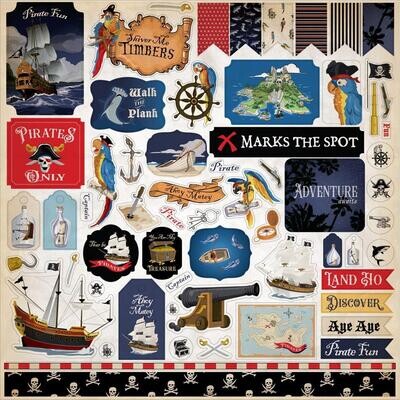 Carta Bella - Pirates Collection - 12 x 12 - Paper Pack - CBPT318016 - 12 sheets