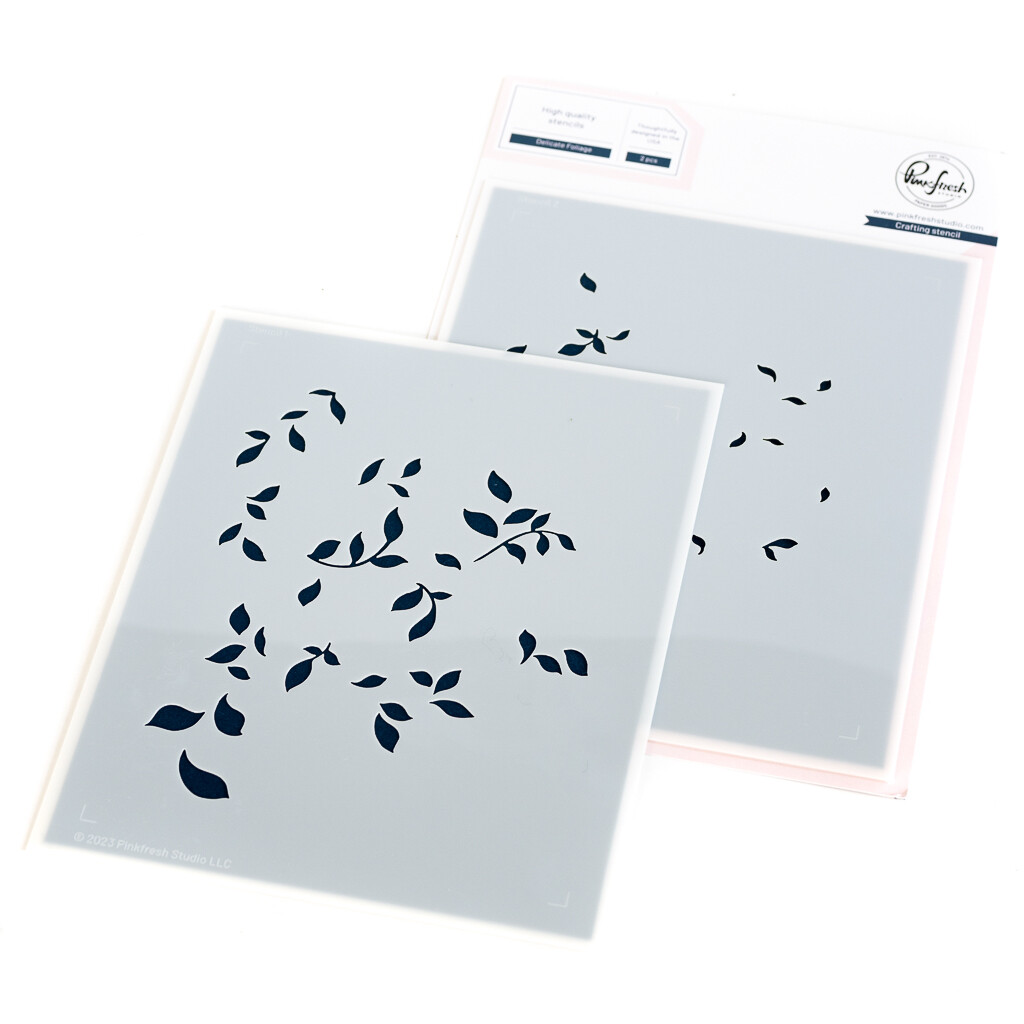 PinkFresh Studio - Delicate Foliage - Layered Stencil - A2 - 197123 - 2pcs