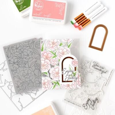 PinkFresh Studio - Clear Stamp - Delicate Foliage - 4" x 6" - 196923