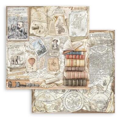 Stamperia - Vintage Library Collection - 12 x 12 Paper Pack - SBBL132 - 10 sheets