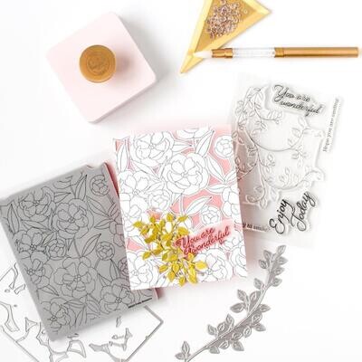 PinkFresh Studio - Cling Rubber Stamps - Pretty Blossoms - 200223