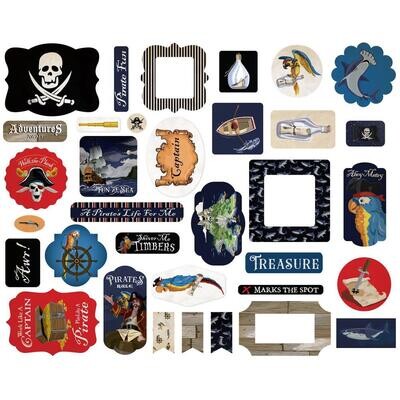 Carta Bella - Pirates Collection - Ephemera - PT318024 - 34 pcs