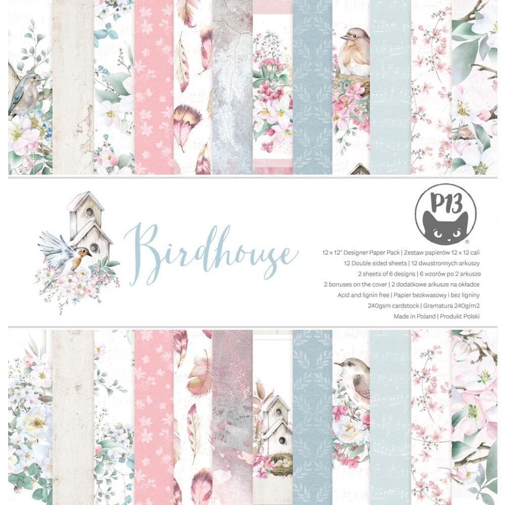 P13 - Birdhouse Collection - 12 x 12 Paper Pack - P13BIR08 - 12 Sheets