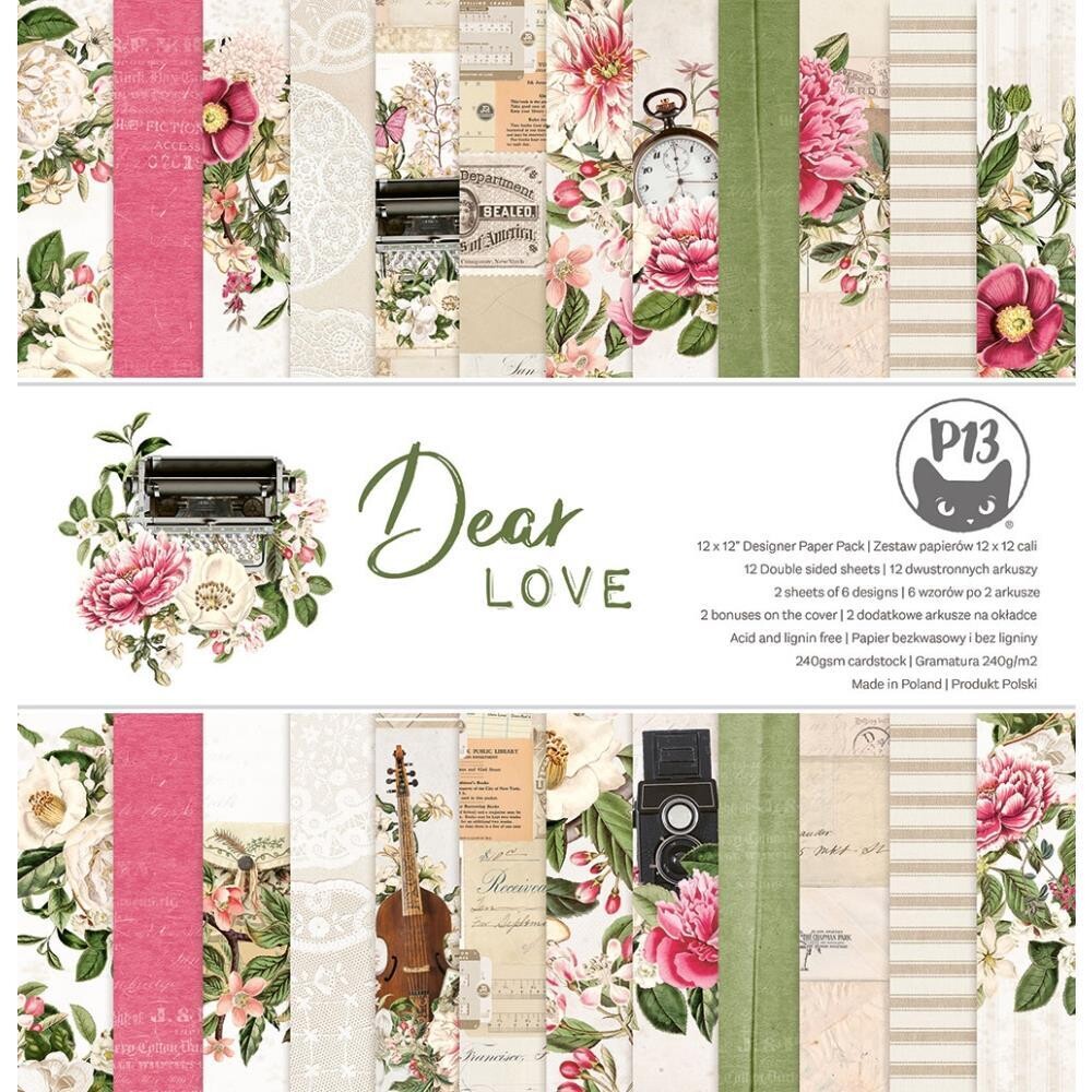 P13 - Dear Love Collection - 12 x 12 Paper Pack - P13DEA08 - 12 Sheets