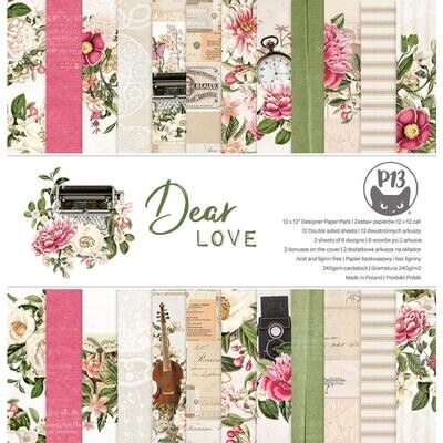 P13 - Dear Love Collection - 12 x 12 Paper Pack - P13DEA08 - 12 Sheets