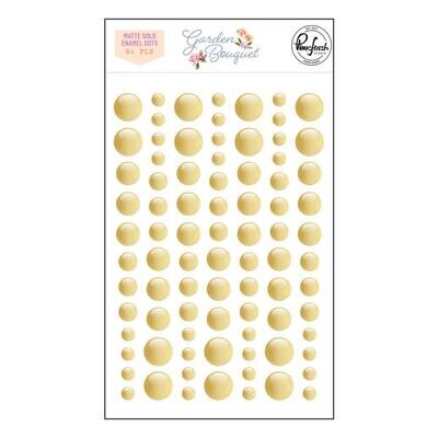 PinkFresh Studio - Garden Bouquet Collection - Enamel Dots - Gold - 198323 - 84pcs - PFGB8323