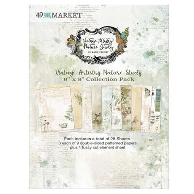 49 & Market - Vintage Artistry - Nature Study Collection - 6" x 8 " Paper Pack - 49NS 41688 - 28 sheets