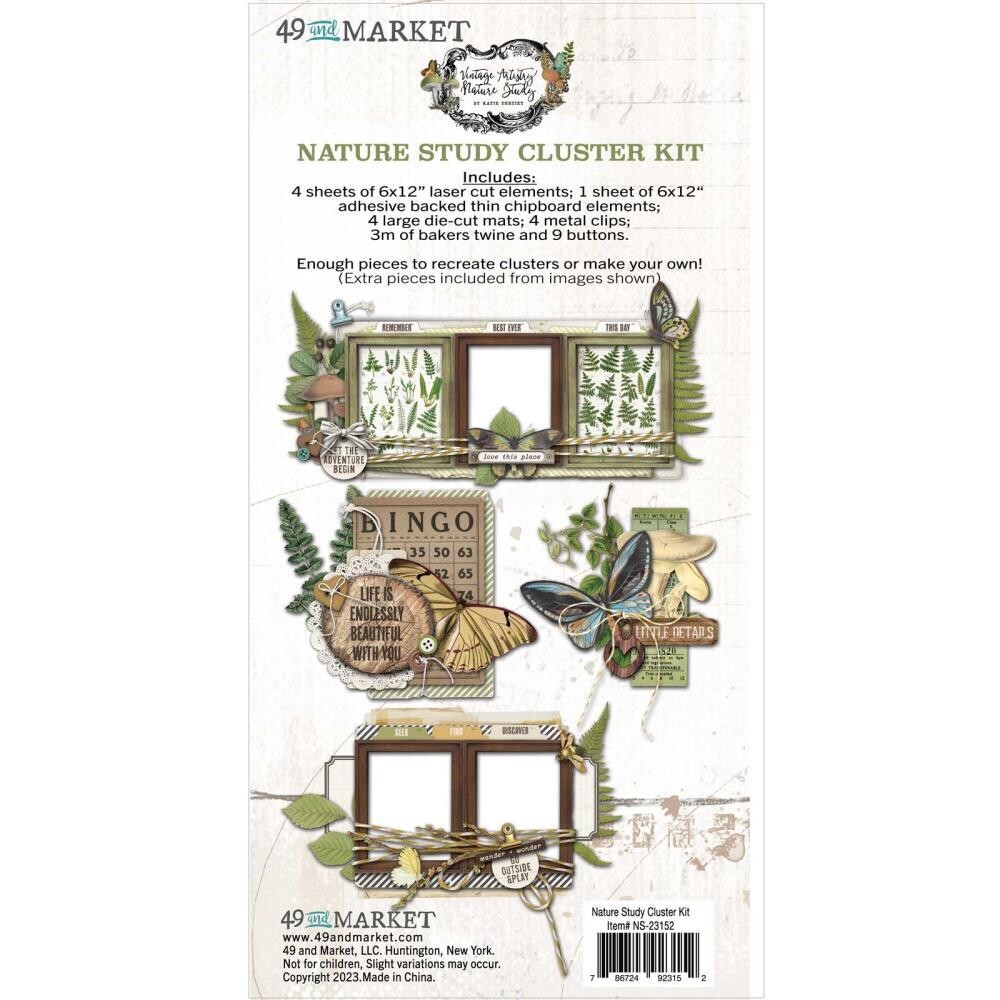 49 &amp; Market - Vintage Artistry - Nature Study Collection - Cluster Kit - NS23152