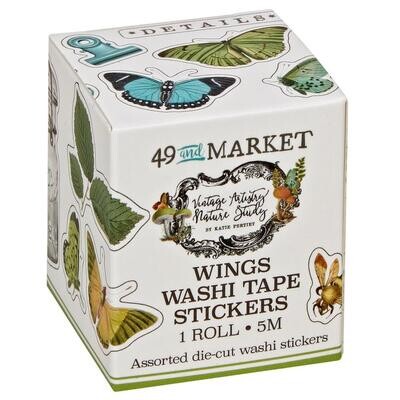 49 & Market - Vintage Artistry - Nature Study Collection - Washi Tape - Stickers - Wings - NS23237 - 5 mtrs