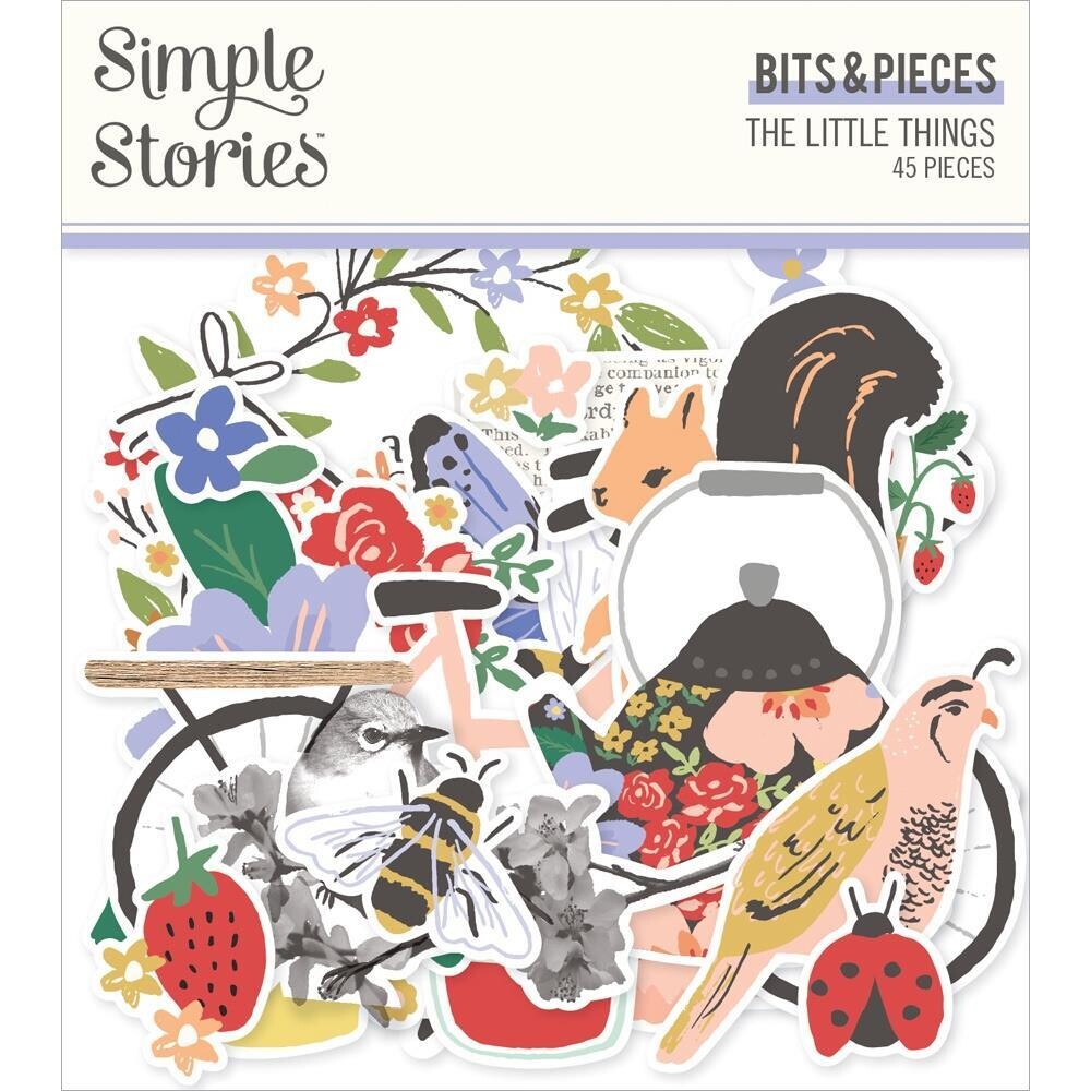 Simple Stories - The Little Things Collection - Bits &amp; Pieces - Die Cuts -- TLT20218- 45 pcs