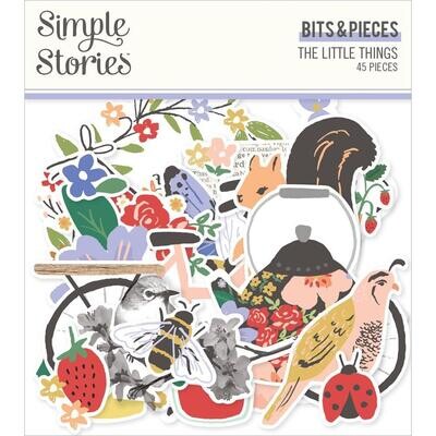 Simple Stories - The Little Things Collection - Bits &amp; Pieces - Die Cuts -- TLT20218- 45 pcs