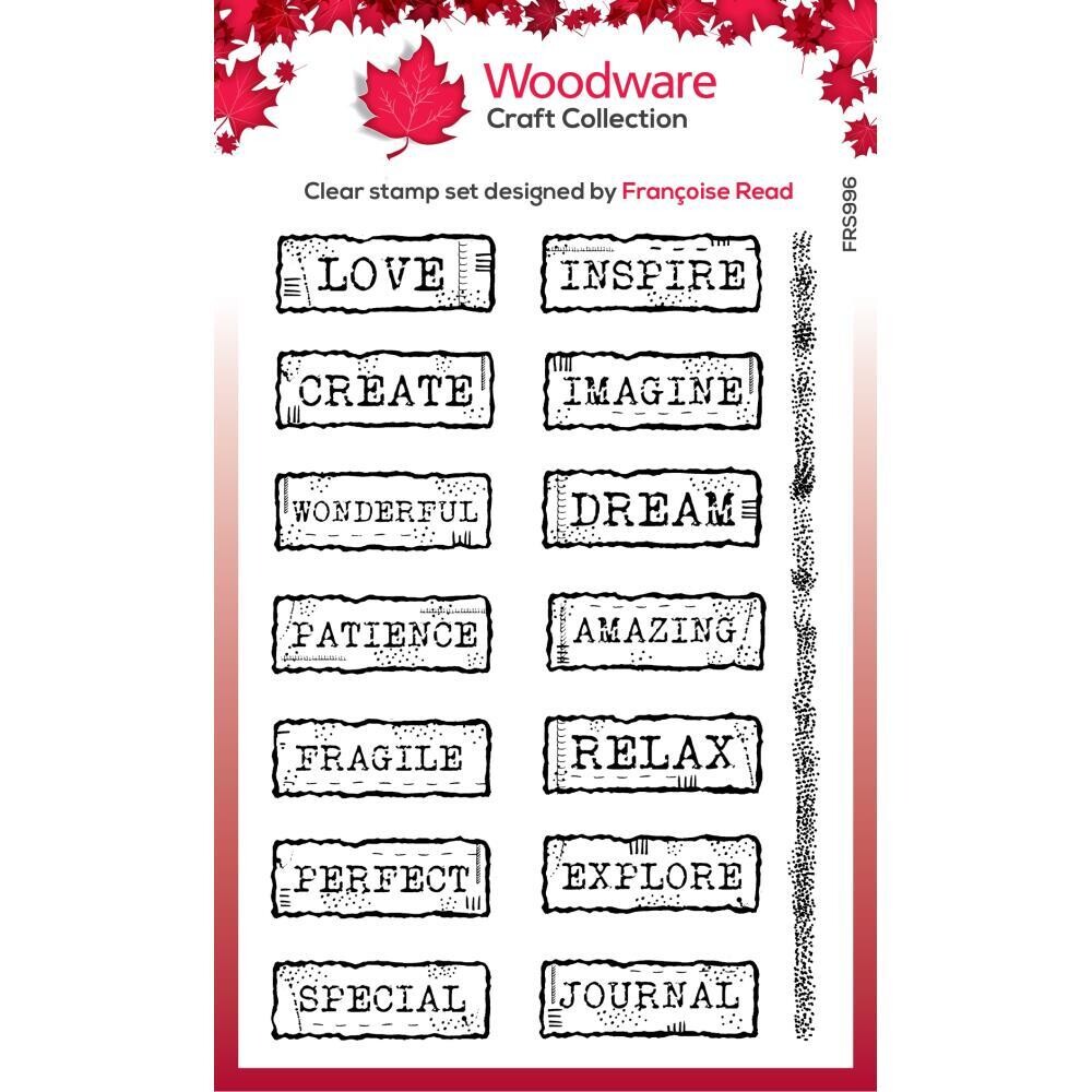 Creative Expressions - Woodware - Junk Label Clear Stamps - 4&quot; x 6: - FRS996