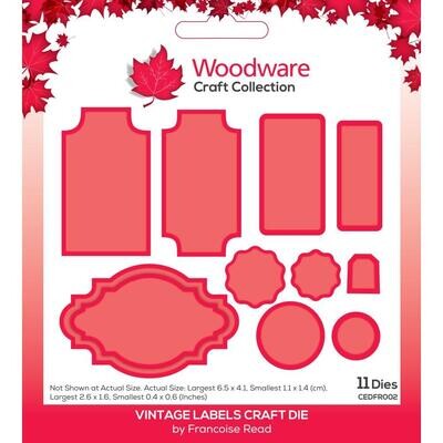 Creative Expressions - Woodware - Vintage Label Die - CEDFR002 - 11 pcs