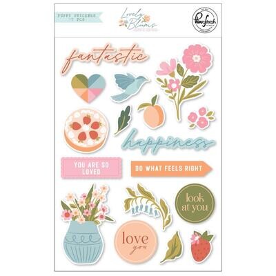 PinkFresh Studio - Lovely Blooms Collection - Puffy Stickers - 204423 - 243pcs