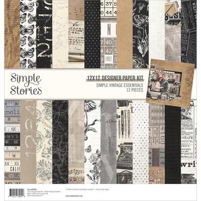 Simple Stories - Simple Vintage Essentials - 12 x 12 Paper Pack - SVE20400 - 12 Sheets