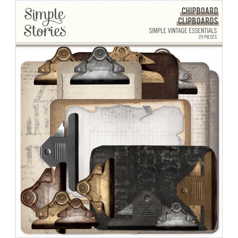 Simple Stories - Simple Vintage Essentials - Clipboards - SVE20415 - 29 Pcs