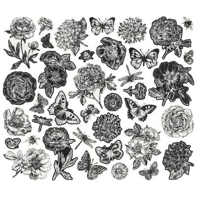 Simple Stories - Bits &amp; Pieces -  Die Cuts -Simple Vintage Essentials - Floral Bits - SVE20418  - 38pcs