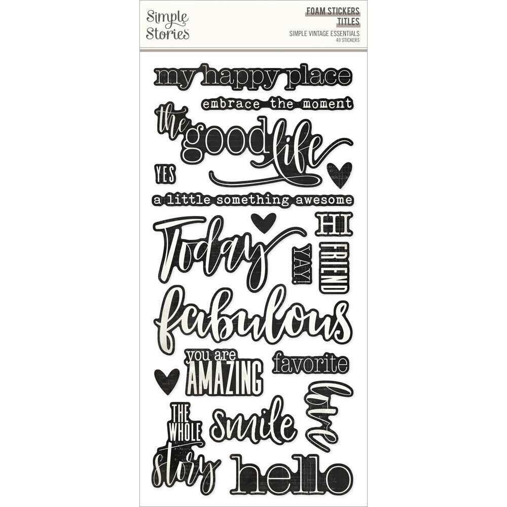 Simple Stories - Simple Vintage Essentials - Titles Stickers - SVE20424  - 40pcs