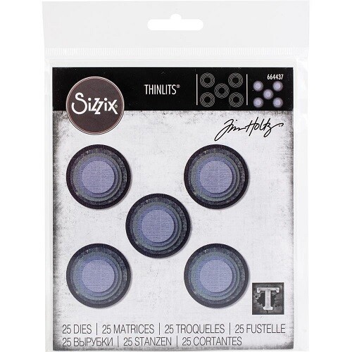 Sizzix &amp; Tim Holtz - Framelits Dies - Stacked Tiles - Circles - 664437