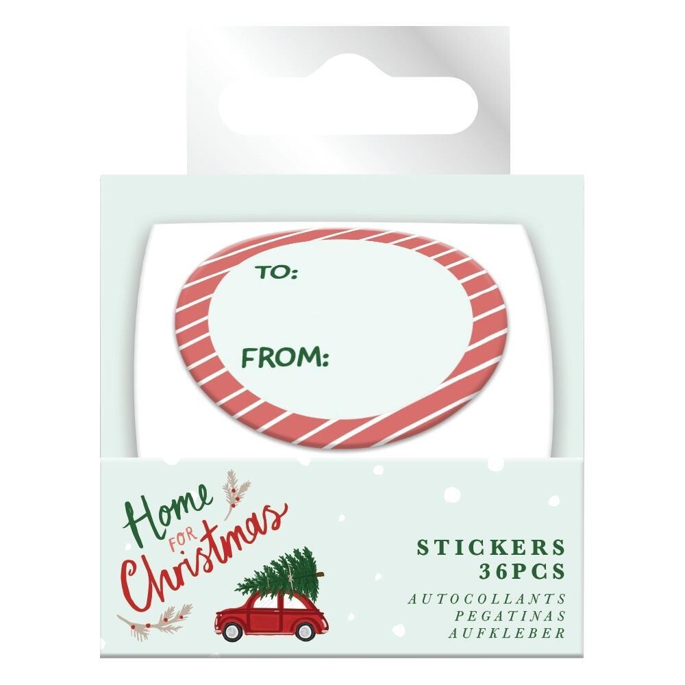 Crafters Companion - Home For Christmas - Sticker Roll - FXMAS023 - 36 pcs